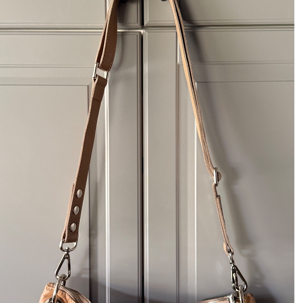 Hammitt Los Angeles Leather Crossbody Bag, Tan Silvertone Hardware - Picture 9 of 16